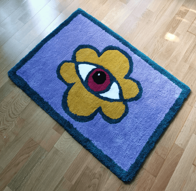 Tapis Oeil Fleuri 