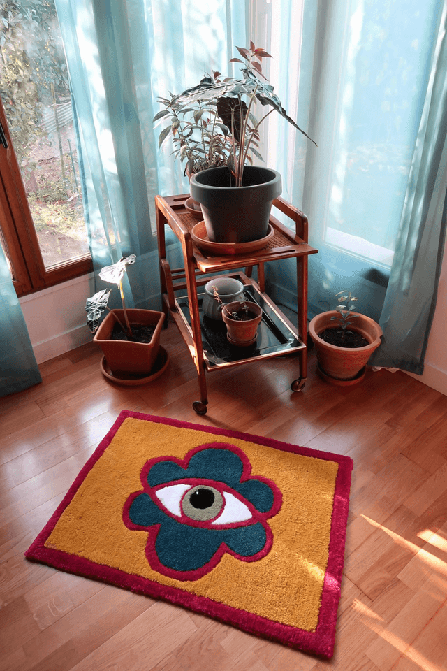 Tapis Oeil Fleuri