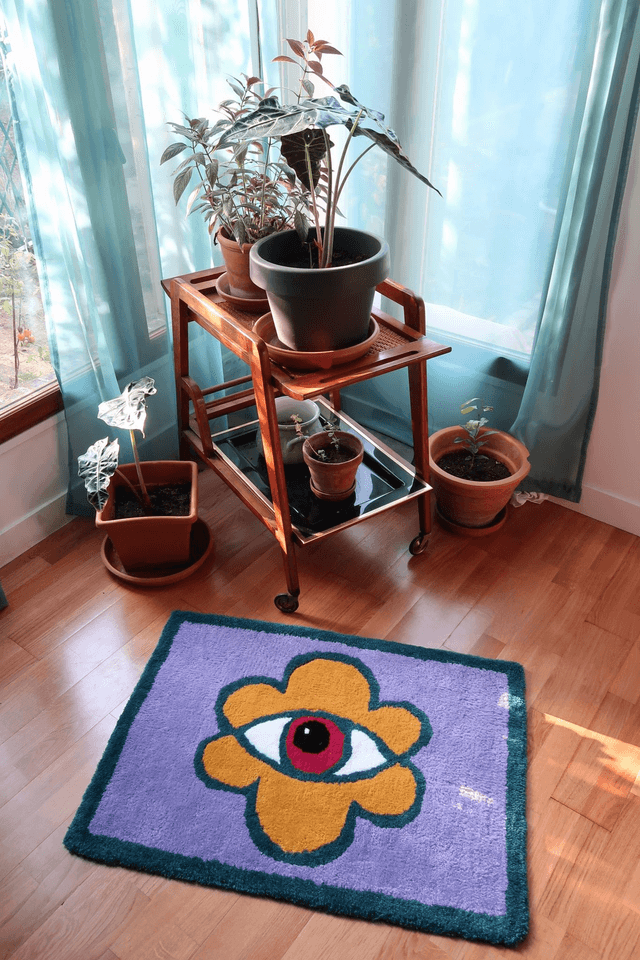 Tapis Oeil Fleuri